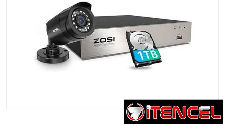 Kit de sistema de cámaras zosi 4 cámaras,  disco duro de 1 tb