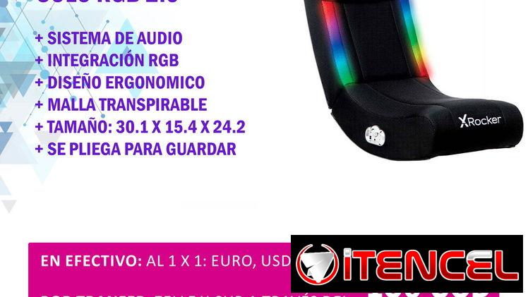 🎮 ¡Juega con Estilo! Silla X Rocker Solo RGB 2.0 | 150USD | Con Speakers
