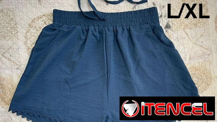 Shorts de tela de mujer