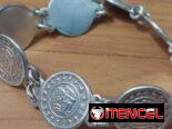 Cambio  Manilla de plata Unisex..Calendario Maya 5 3265497
