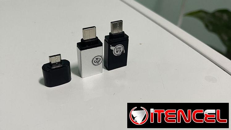 adaptadores OTG tipo C y Puerto V8 a USB para Móviles, transfiera sus datos desde su móvil