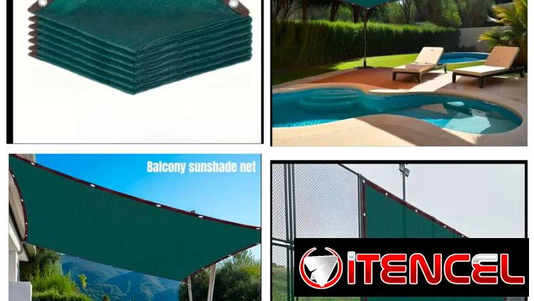 Toldo/ malla para el sol color marrón y verdes , diferentes medidas