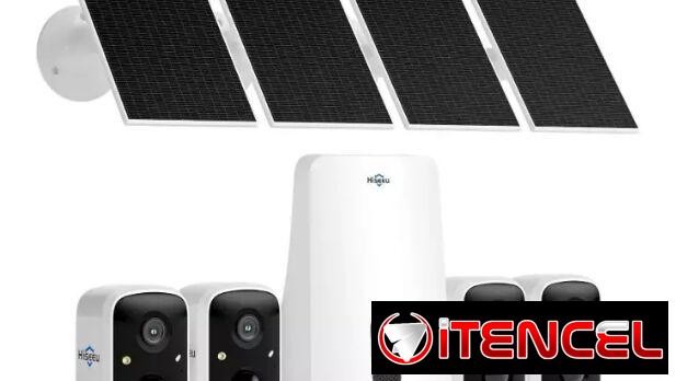 Sistema de cámaras de Seguridad CCTV Hiseeu 4 -cámaras con panel solar-Nuevo