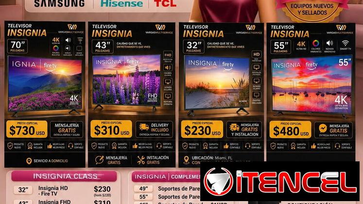 ¡Televisores INSIGNIA Smart Fire TV 2026! ✅ Nuevos • Sellados en Caja • Con Garantía Oficial 📲54389456