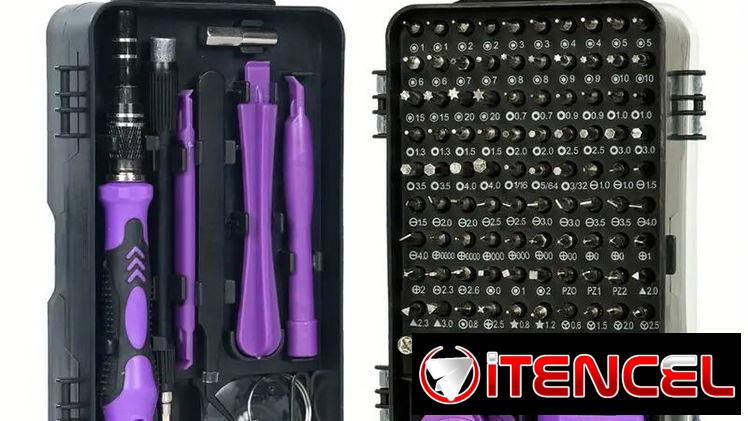 Juego de destornilladores 115 piezas para reparaciones electrónicas