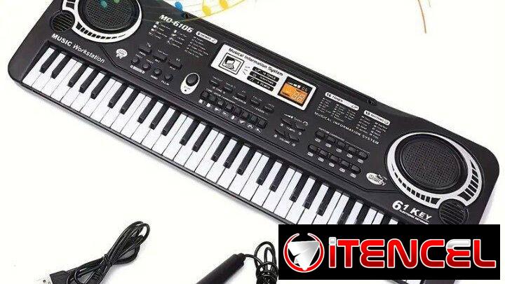 Pianola electrónica y micrófono para principiantes, niñas y niños.