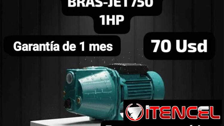 BOMBA DE AGUA AUTOCEBANTE BRAS-JET750 1HP, Garantía de 1 mes, Entrega por un mínimo costo adicional para toda La Habana