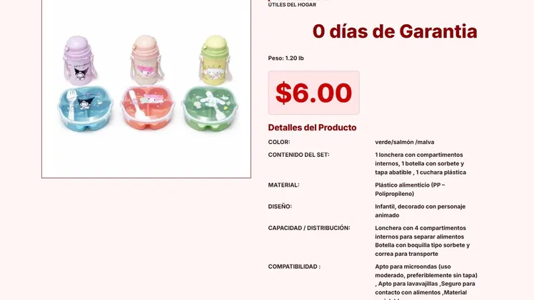 Imprescindible para el colegio es esta Lonchera de $6.00 pro hoy mismo VPT#-0187