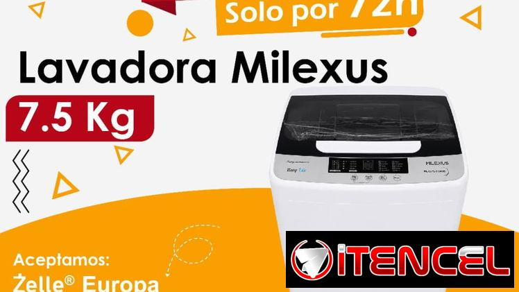 Lavadora automática milexus se 7.5kg