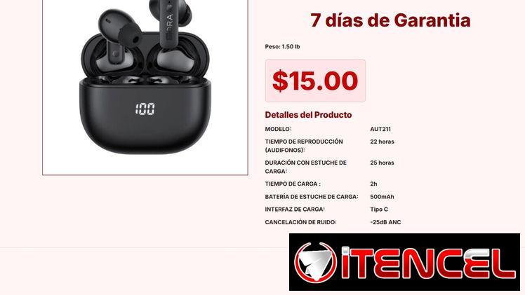 Auriculares Inalámbricos con ANC 1HORA AUT211 VPT#-0028