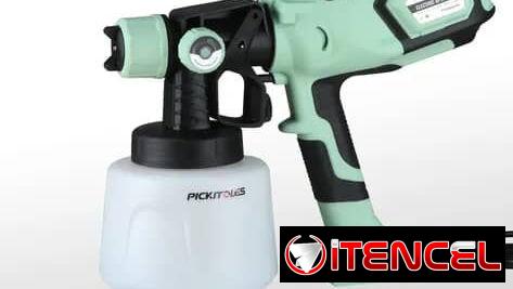 Pistola de pintar electrica 1000w – PICKITOLES Espray de pintura HVLP de 1000 W,  6 boquillas.   90 Usd