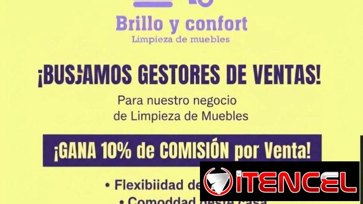 Busco gestores de ventas para conseguir clientes a servicio de limpieza de muebles ✅️   Pago 10% de la venta   Interesad