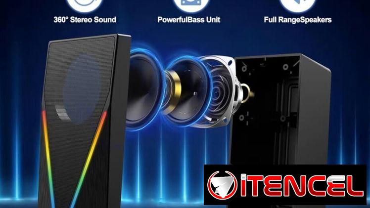 Bocinas Multimedia de Escritorio BUSP-HYY E-1062 | Sonido PC con LED en La Habana