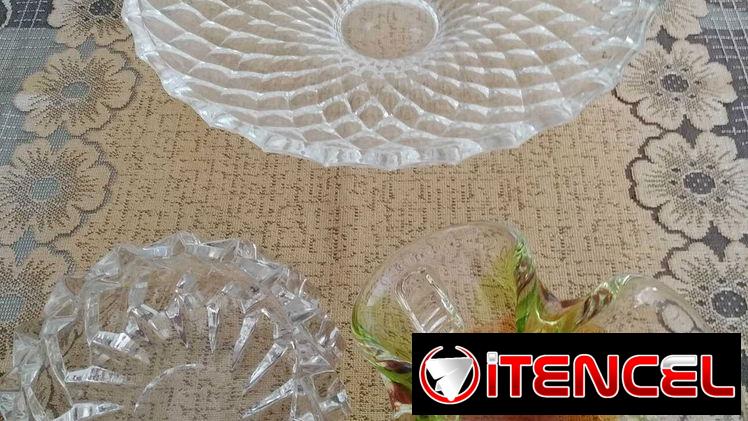 Elegantes piezas de cristal tallado origen europeo