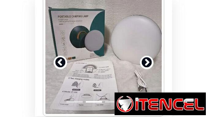 Lámpara recargable, supe luz que tiene blanca