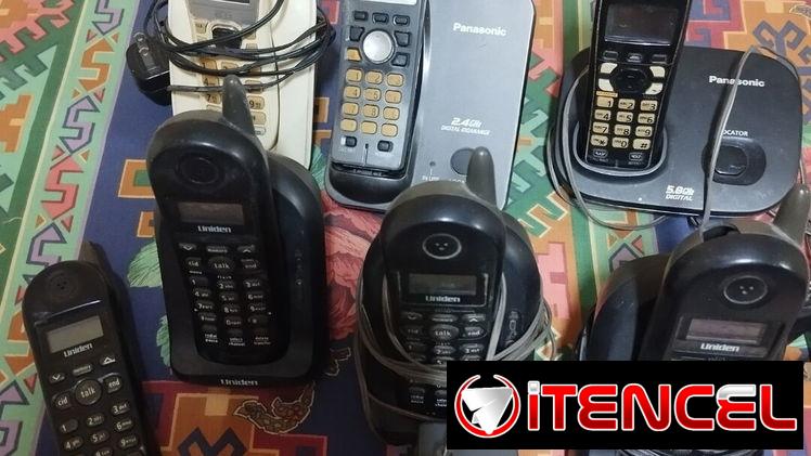 Los vendo en total 6 teléfonos inalambricos de uso, falta de mantenimiento o para piezas, se regalan baterías.
