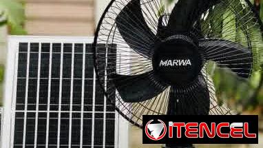 Ventiladores recargables MARWA con panel solar