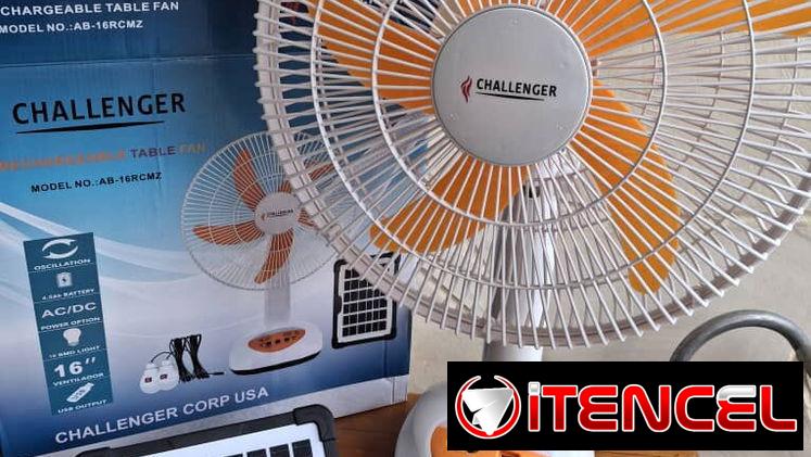 Ventilador de Mesa Recargable Challenger 16 Pulgadas Modelo: AB-16RCMZ