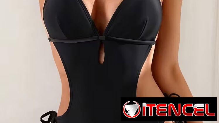 Tusa Traje de Baño Enterizo para Mujer – Cuello Alto con Apertura en la Espalda