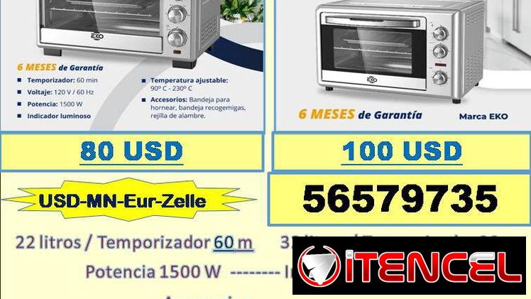 Horno eléctrico para el hogar (22 y 32 litros) tlf 56579735/(USD-MN-Eur-Zelle)/Recogida en Marianao Tpte(Costo Adic)