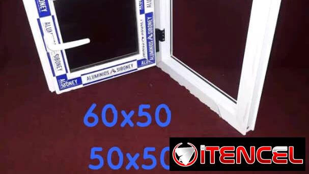 Ventana bisagra d aluminio y cristal