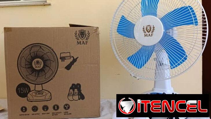 Ventilador Recargable MAF 12 ” con 2 bombillos !