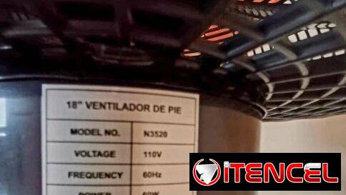 🌪️Ventilador de Pie, 18″ pulgadas. Nuevo. Ciclón.   ⚙️Potencia motor : 60 W ◼️Color : Negro