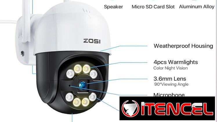 ZOSI C289 Cámara de Seguridad WiFi PTZ para Exteriores