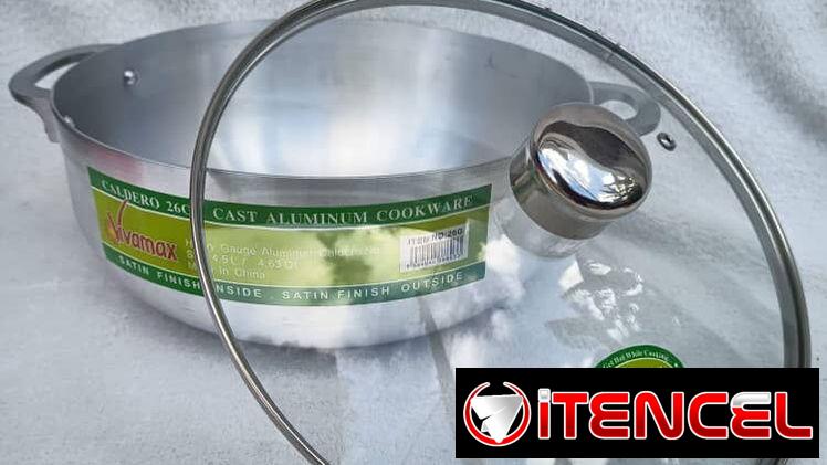Olla de aluminio con tapa 🍲🔥 Precio: 27 USD Ideal para cocinar en casa con comodidad y eficiencia.📞56249037