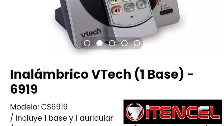 Inalámbrico VTech (1 Base) – 6919. Modelo: CS6919. Color rojo. Nuevo