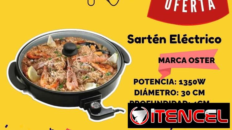 Sartén eléctrico marca  Oster de 1350W de potencia (Mw)