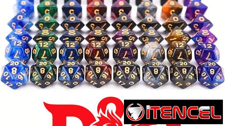 Set dados D&D Dungeons and Dragons dados para rol de mesa