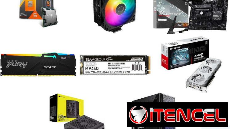 🎮 Torre Gamer 🎮 Gigabyte RX 9060 XT 16GB◽Ryzen 5 7500X3D◽32GB DDR5 Kingston Fury Beast RGB◽MSI B850 Gaming 📦0km