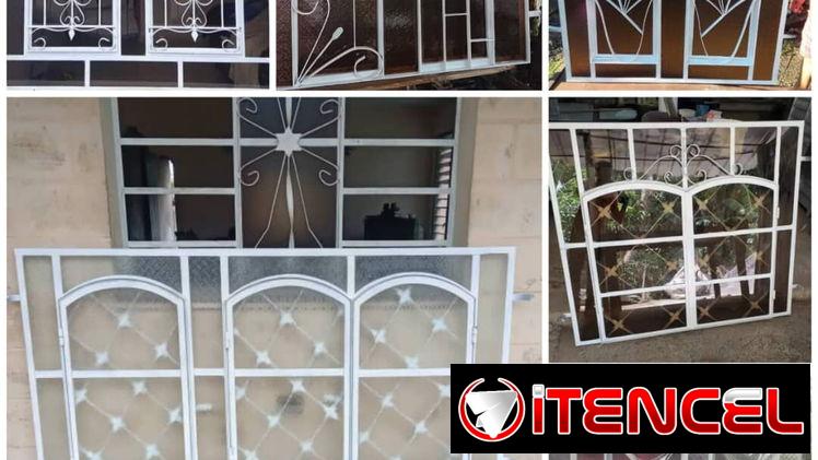 Se hacen Rejas para ventanas, puertas, ventanas de baño y cocina.