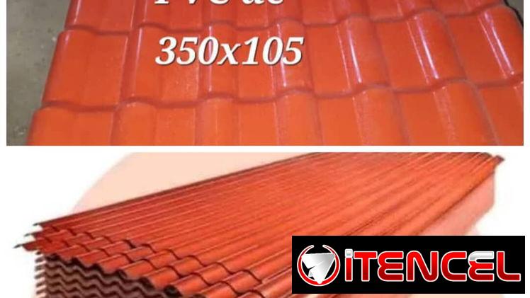 Tejas plásticas de PVC coloniales y de olita