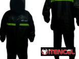 IMPERMEABLE PARA LA LLUVIA CHAQUETA Y PANTALON POLIESTER NEGRO