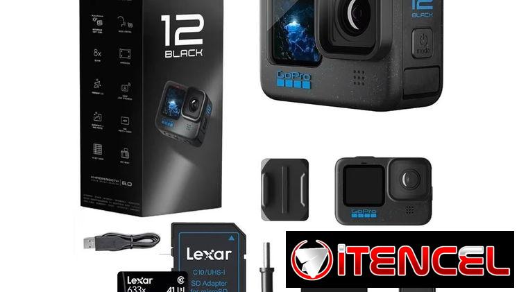 Cámara GoPro 12 Black impermeable con video Ultra HD de 5.3K60  58850425