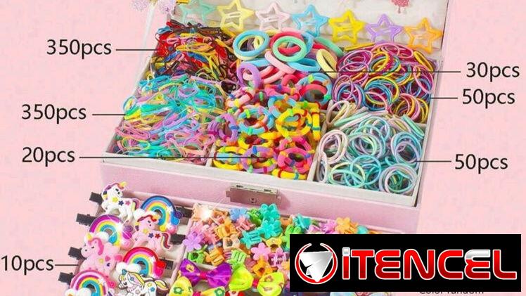 Juegos de accesorios para el pelo para niñas y bebés de 897 de piezas