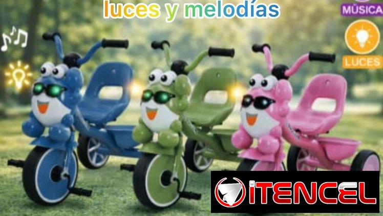 65 usd Velocipedos nuevos modelo🤩 1 a 5 años con melodías