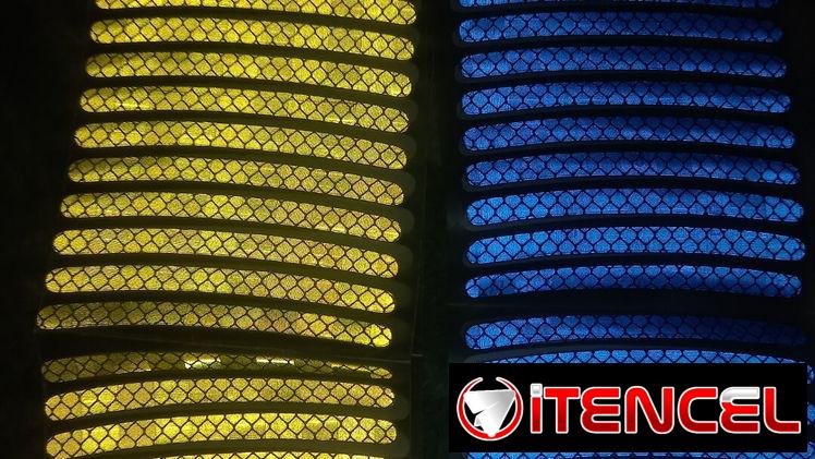 Tiras lumínicas reflectoras de luz para embellecer las motos 4 x1 precio(azul , amarillo dorado)