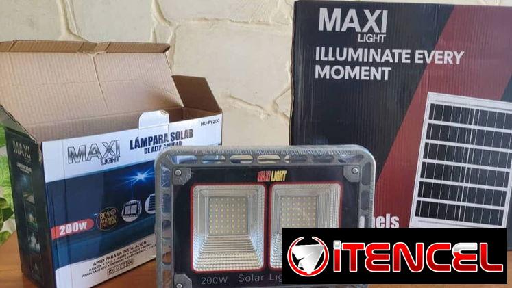🔆 Reflector Solar LED 200W Maxi Light 🔆 Lámpara para esterior. Excelente Calidad.