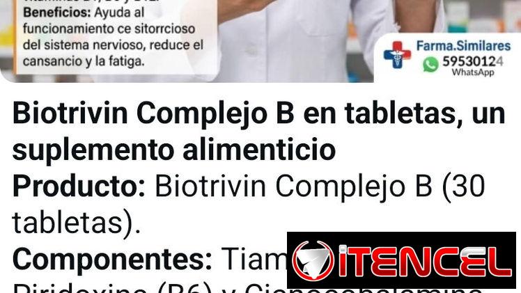 Complejo B en tabletas y inyectable