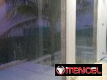 Marqueteria de aluminio y cristal
