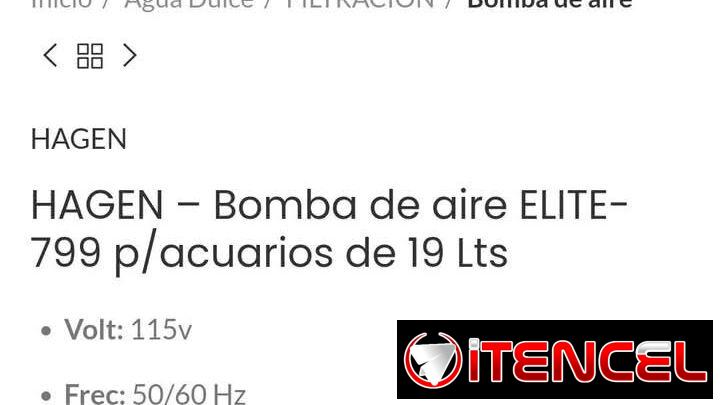 Bomba oxigenadora de pescera