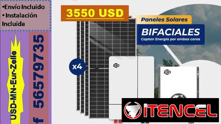 KIT SOLAR 3000W  tlf 56579735 /(USD-MN-Eur-Zelle)/ Envío Incluido /  Instalación Incluida / Garantía 1 Año
