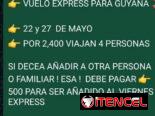 Venta de pasajes hacia Guyana