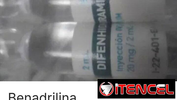 Difehidramina o benadrilina inyección
