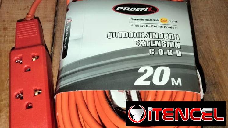 📍Extensión eléctrica PROEFIX de 20 m.(110 y 220V). 3 tomas📍