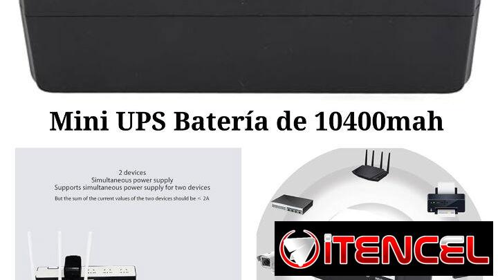 Mini UPS Batería de 10400mah,sellado en caja