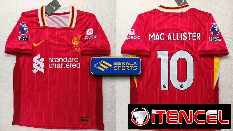 PULLOVER DE FUTBOL DEL LIVERPOOL VIRGIL SALAH MAC ALLISTER 2024/25